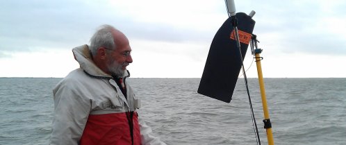 Jan Alkema with the Mister Vee USD windvane