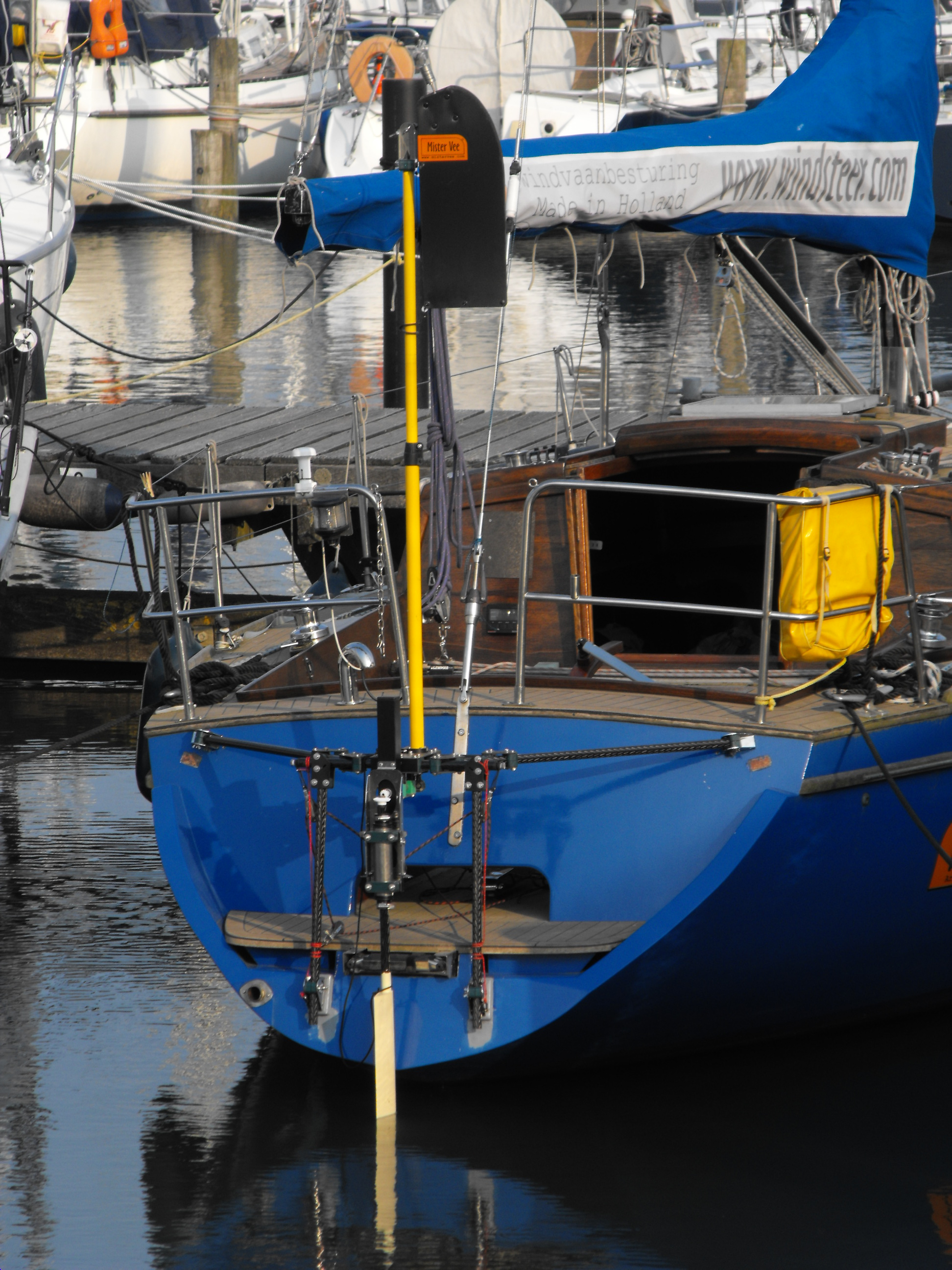 wind vane self steering catamaran